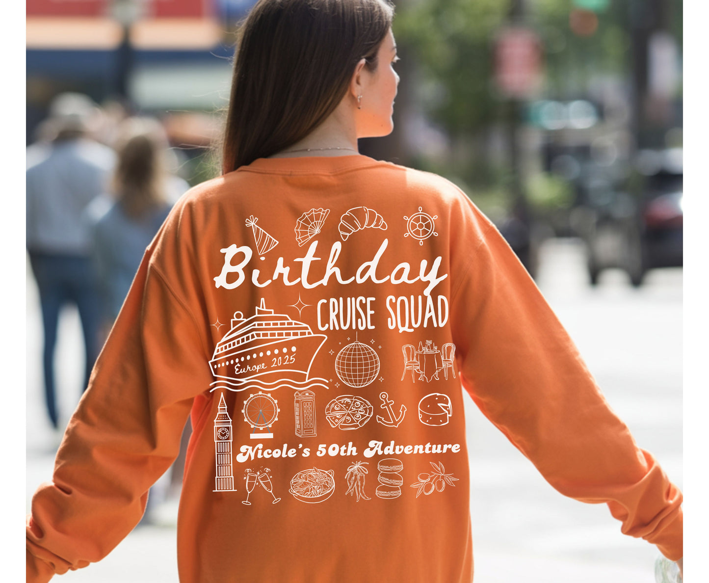 European Cruise Birthday Shirts for Men Women - Add Any AGE- 30th 40th 50th Cruise shirt