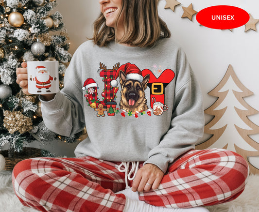 German Shepherd Dog Breed Christmas Tee Jumper