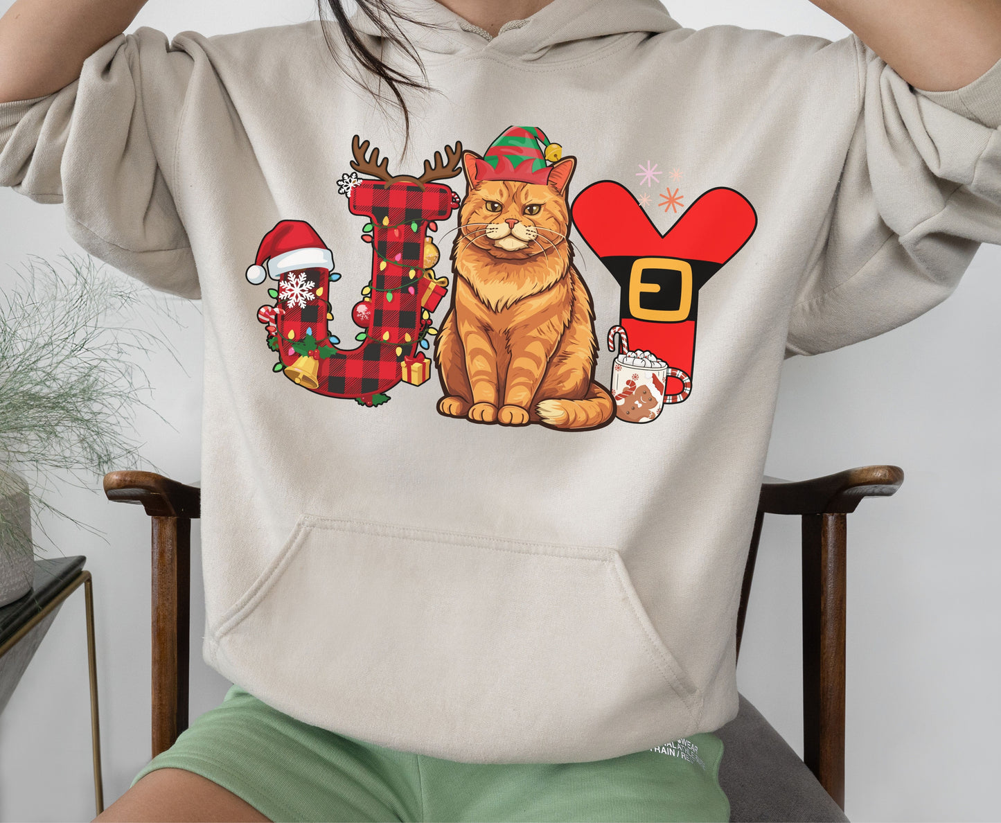 Orange Ginger Cat Breed Christmas Tee Jumper - Orange Tabby Cat mom dad Xmas Unisex Shirt