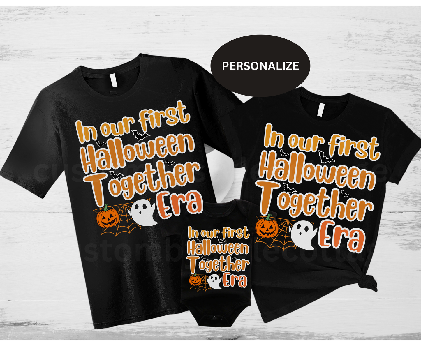 1st Halloween Together Mom Dad Baby Couple Halloween Shirt for Men Women