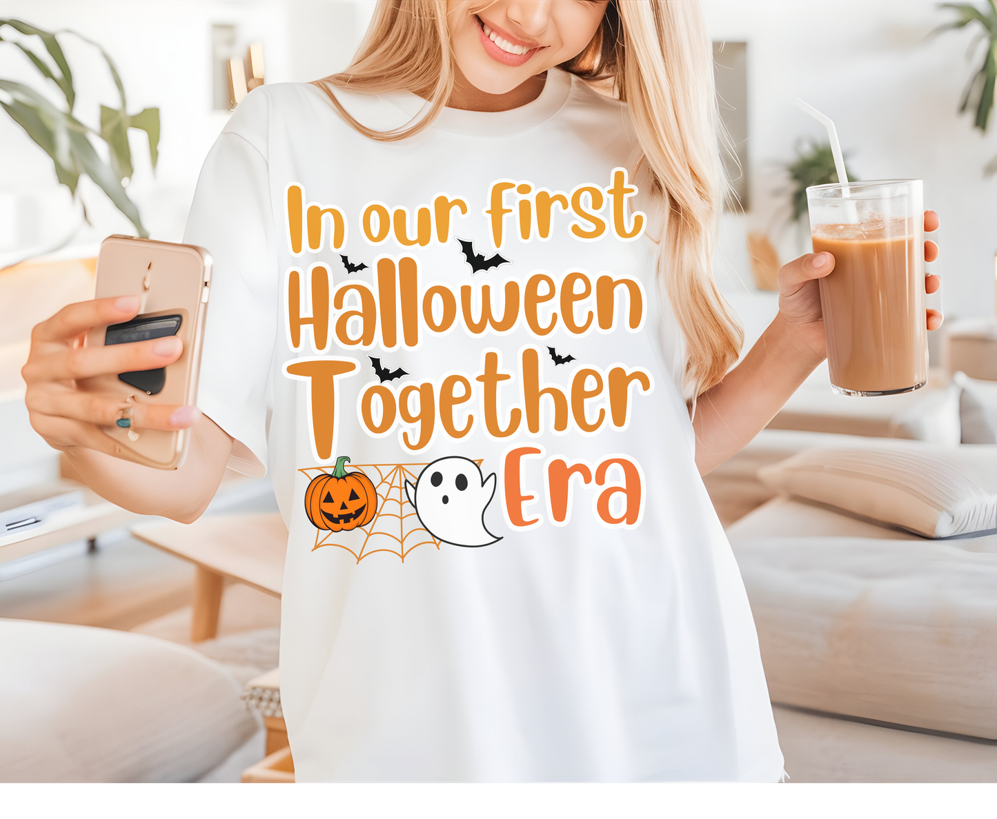 1st Halloween Together Mom Dad Baby Couple Halloween Shirt for Men Women