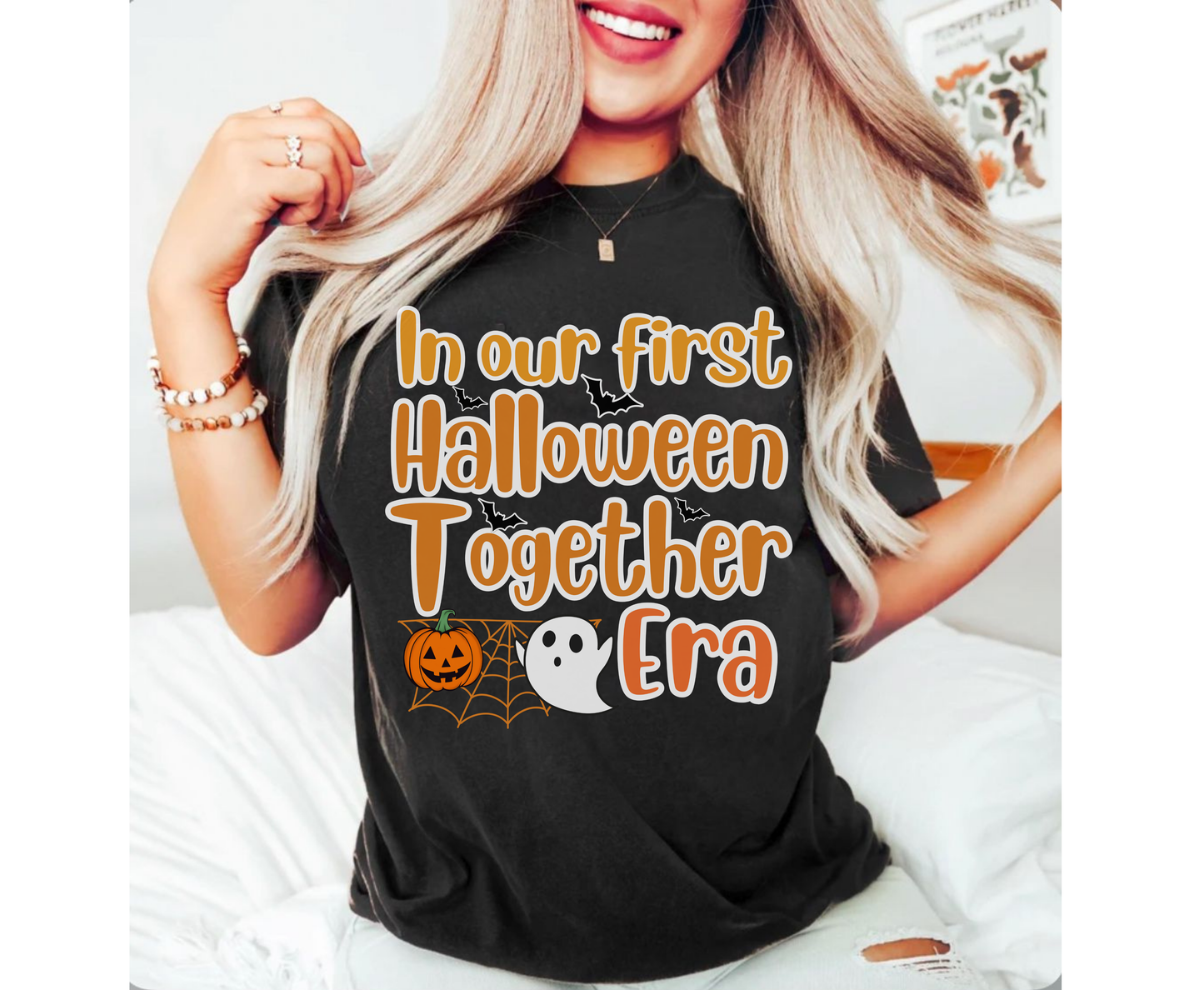 1st Halloween Together Mom Dad Baby Couple Halloween Shirt for Men Women