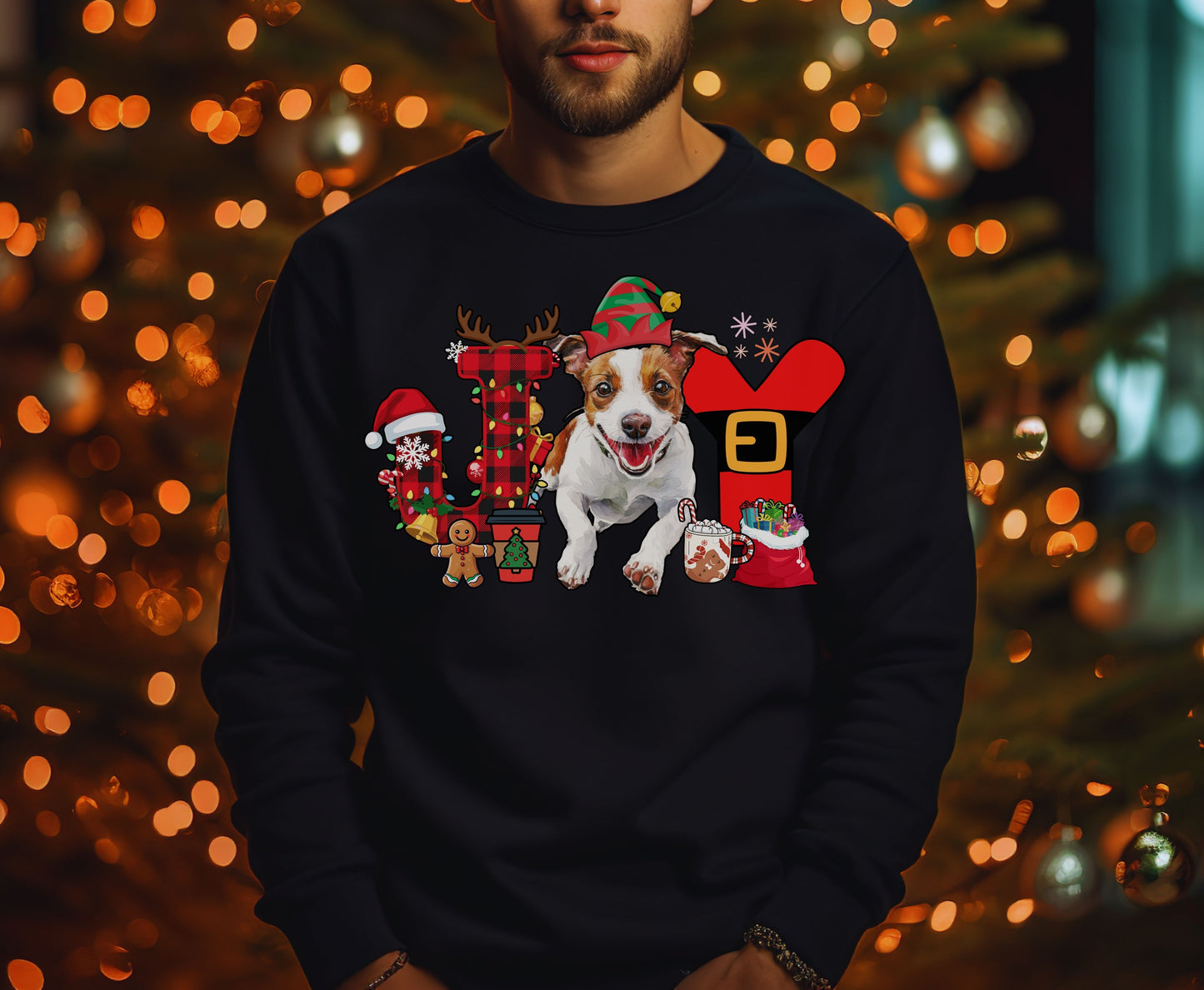 Jack Russell Dog Breed Christmas Tee Jumper