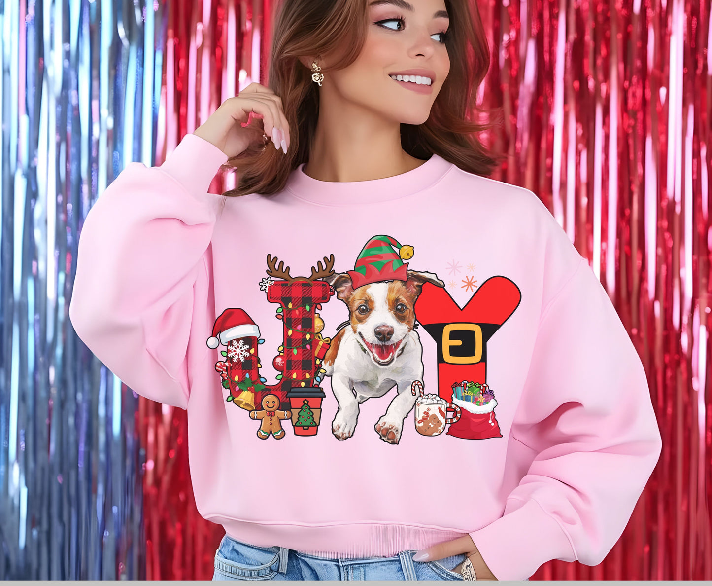 Jack Russell Dog Breed Christmas Tee Jumper