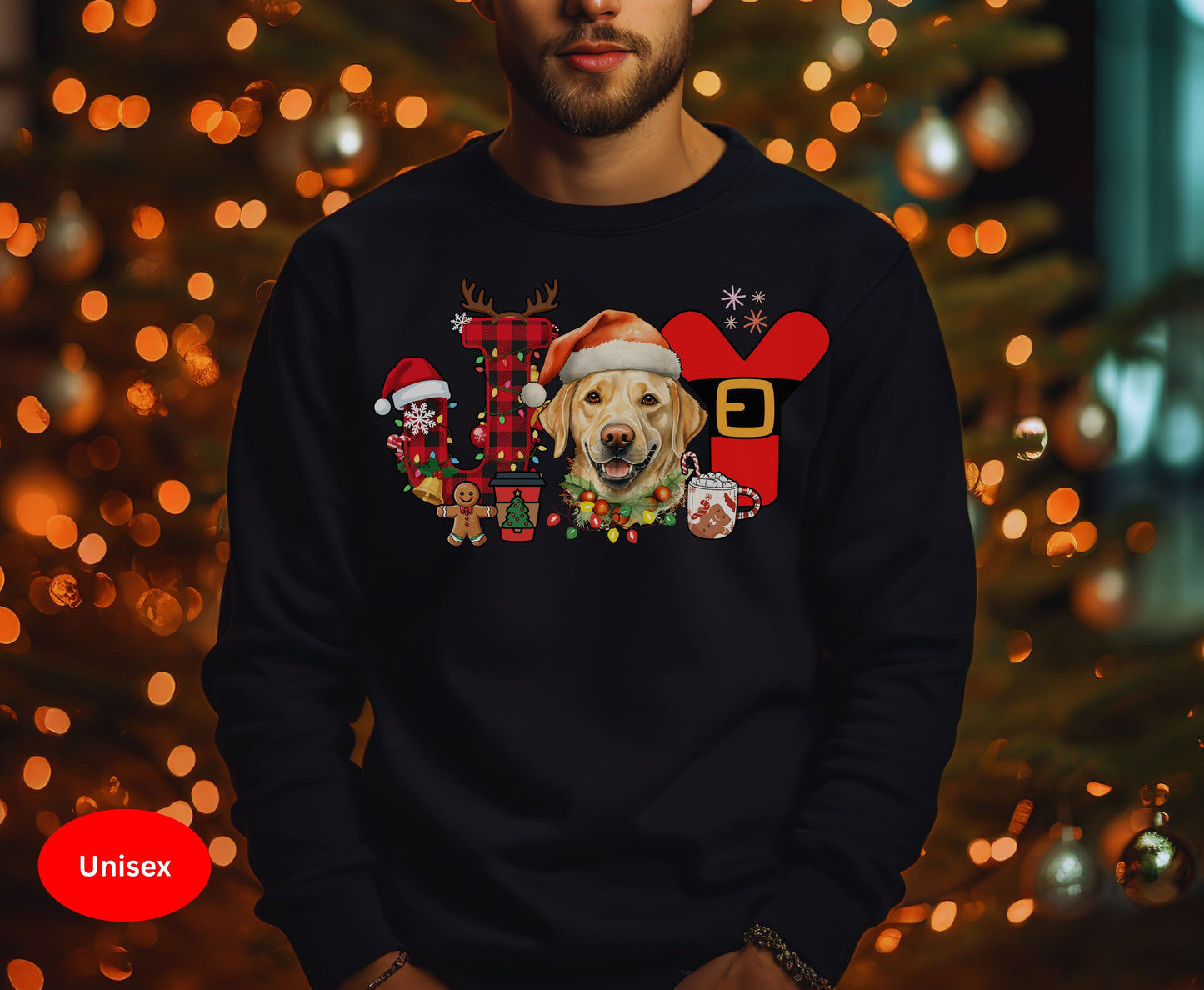 Labrador Retriever Dog Breed Christmas Tee Jumper -  Labrador Retriever  Dog mom dad Xmas Unisex Shirt