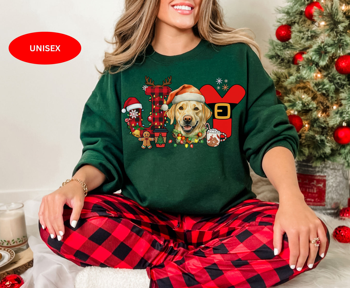 Labrador Retriever Dog Breed Christmas Tee Jumper -  Labrador Retriever  Dog mom dad Xmas Unisex Shirt