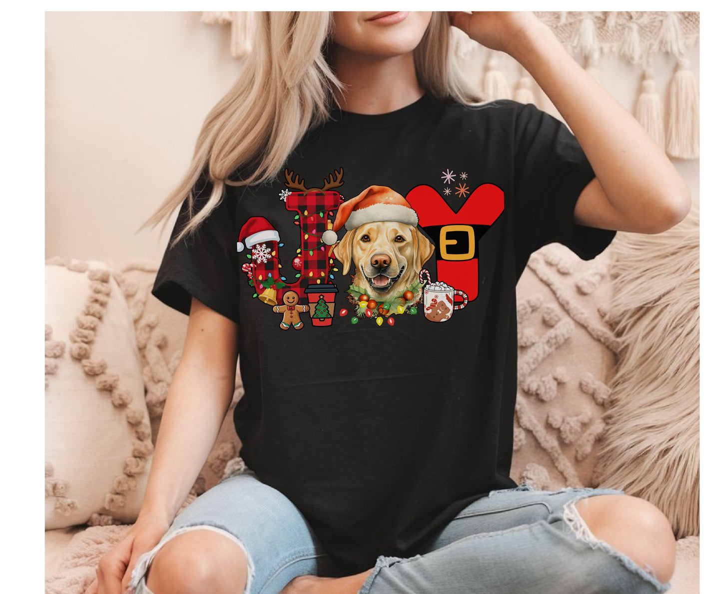 Labrador Retriever Dog Breed Christmas Tee Jumper -  Labrador Retriever  Dog mom dad Xmas Unisex Shirt