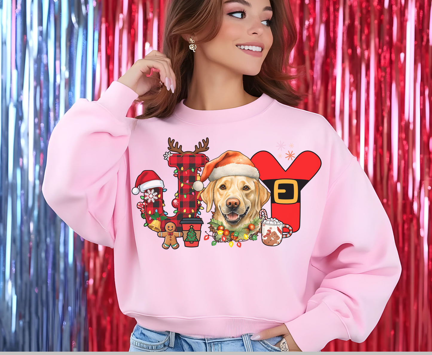 Labrador Retriever Dog Breed Christmas Tee Jumper -  Labrador Retriever  Dog mom dad Xmas Unisex Shirt