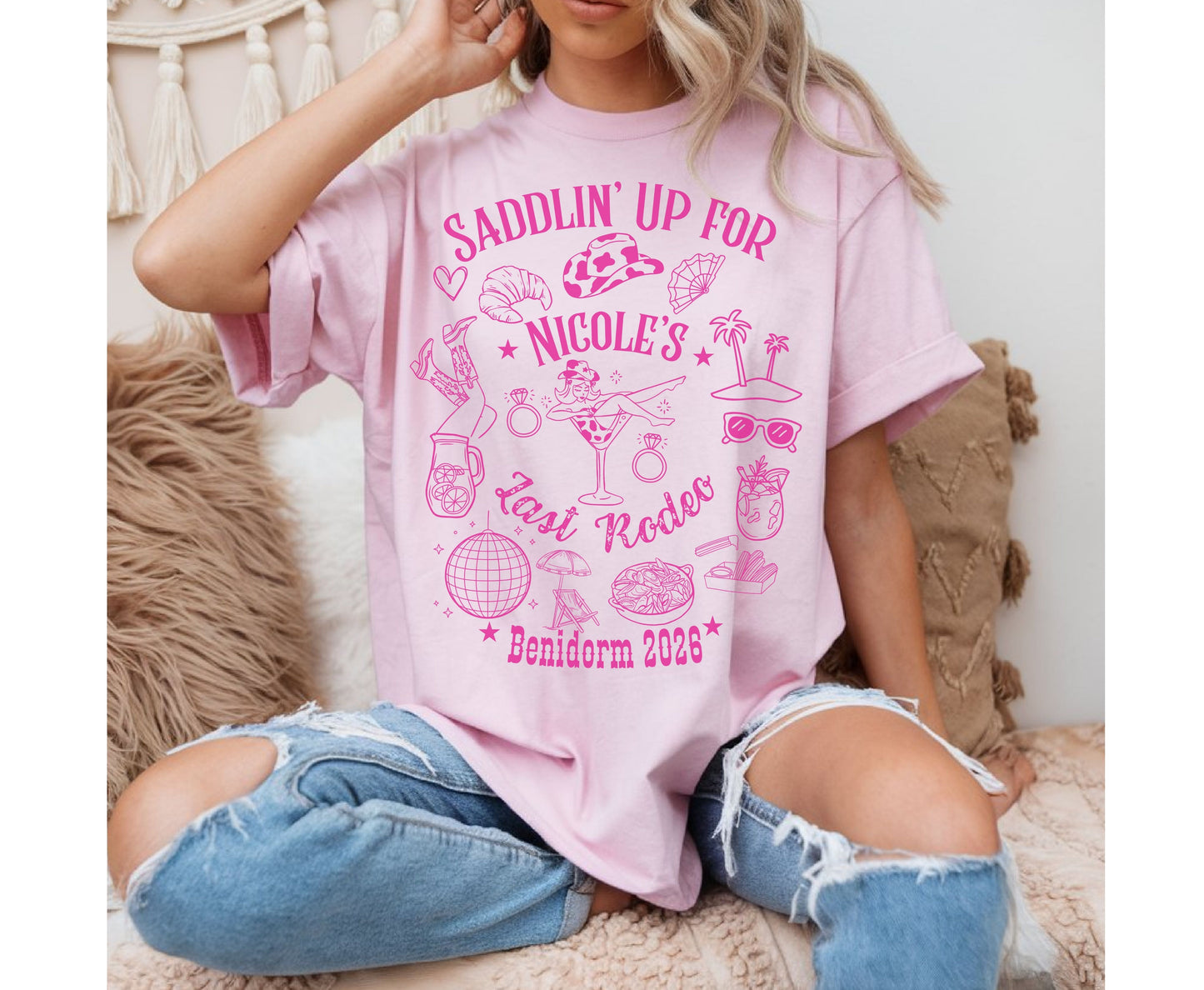 Hen Do Western Junggesellinnenabschied Shirt - Last Rodeo Cowgirl Brautpullover