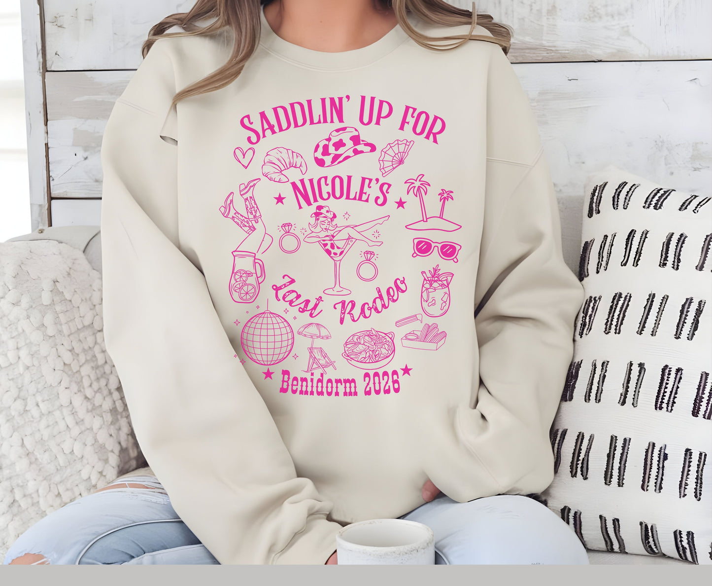 Hen Do Western Junggesellinnenabschied Shirt - Last Rodeo Cowgirl Brautpullover