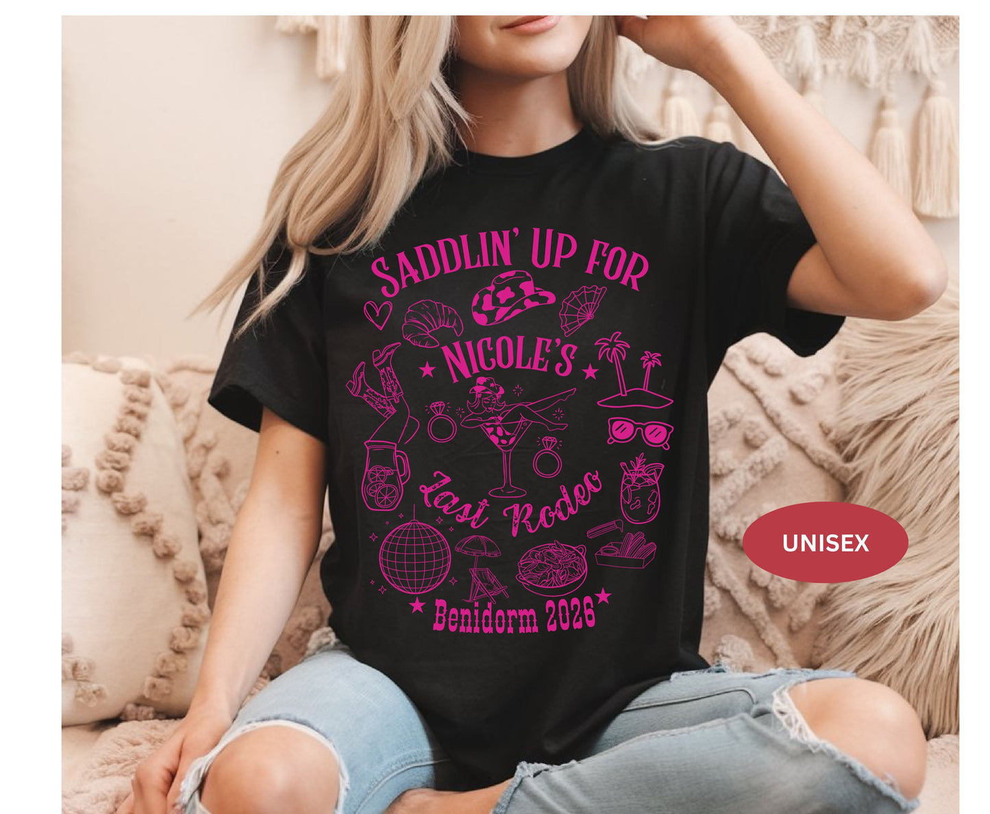 Hen Do Western Junggesellinnenabschied Shirt - Last Rodeo Cowgirl Brautpullover