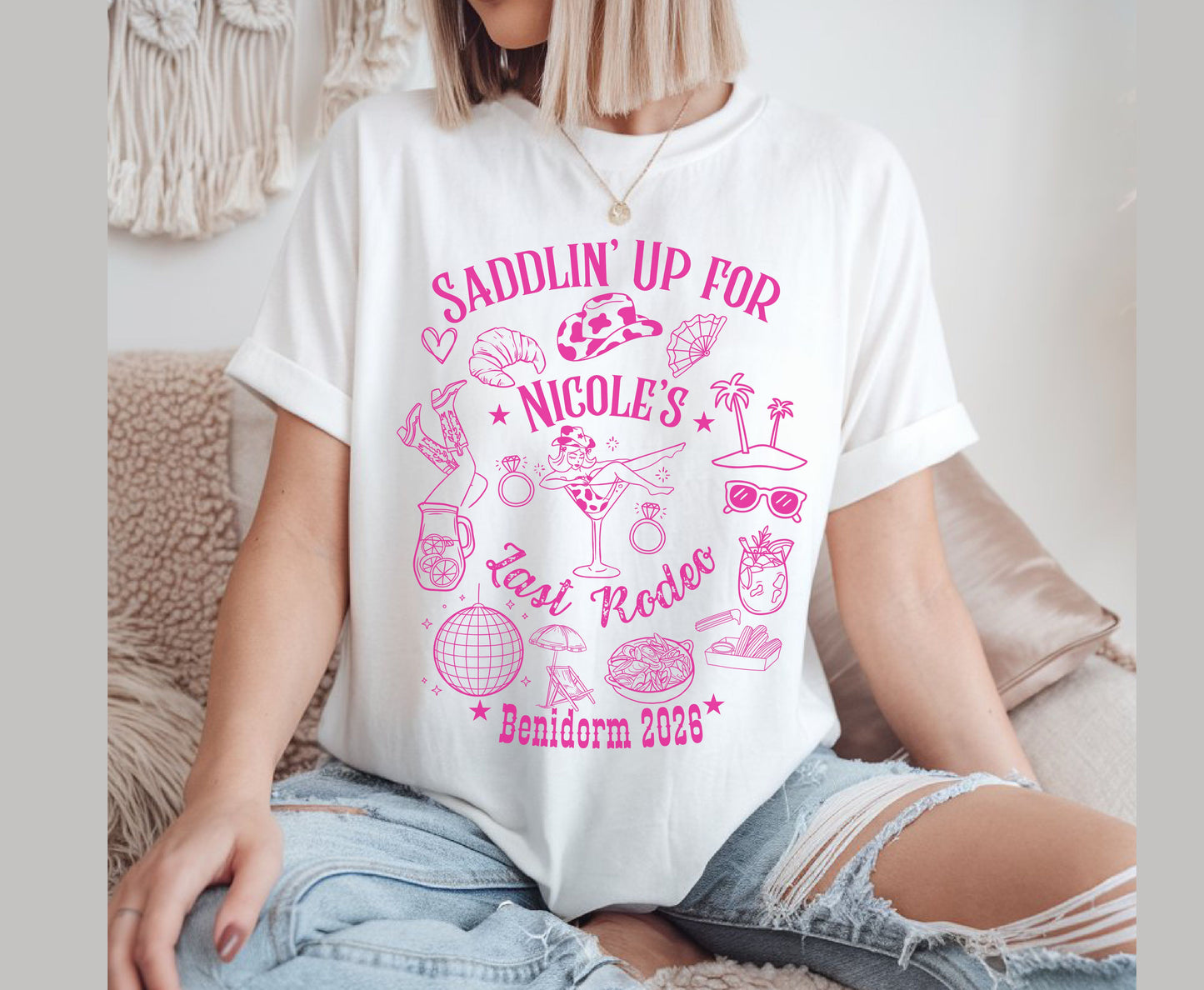 Hen Do Western Junggesellinnenabschied Shirt - Last Rodeo Cowgirl Brautpullover