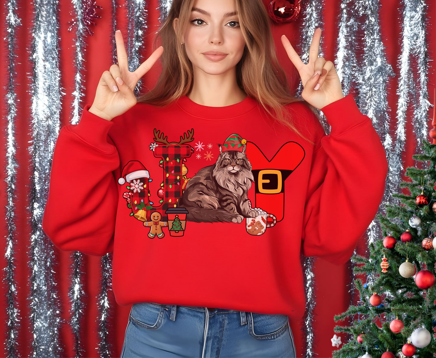 Ragdoll Cat Breed Christmas Tee Jumper - Ragdoll Cat mom dad Xmas Unisex Shirt