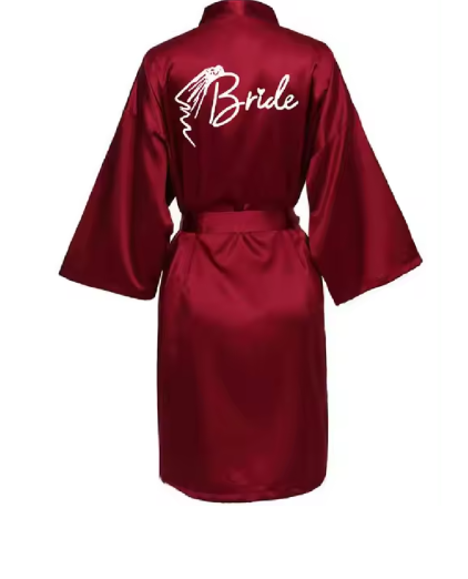 Bride Bridesmaid Kimono Wedding Robe