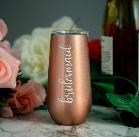 Personalized 6oz Champagne Flutes for Wedding Party, 6 oz Tumblers, Custom  Bride Shower Gifts, Bridesmaid Proposal Gifts