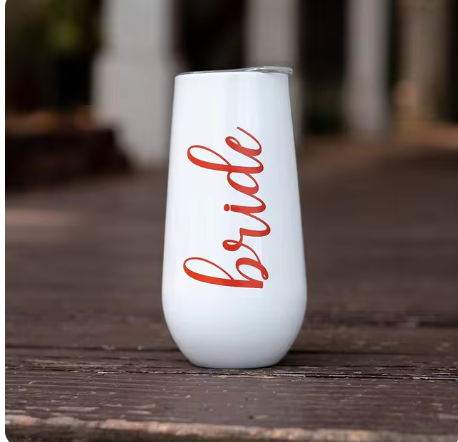 Personalized 6oz Champagne Flutes for Wedding Party, 6 oz Tumblers, Custom  Bride Shower Gifts, Bridesmaid Proposal Gifts