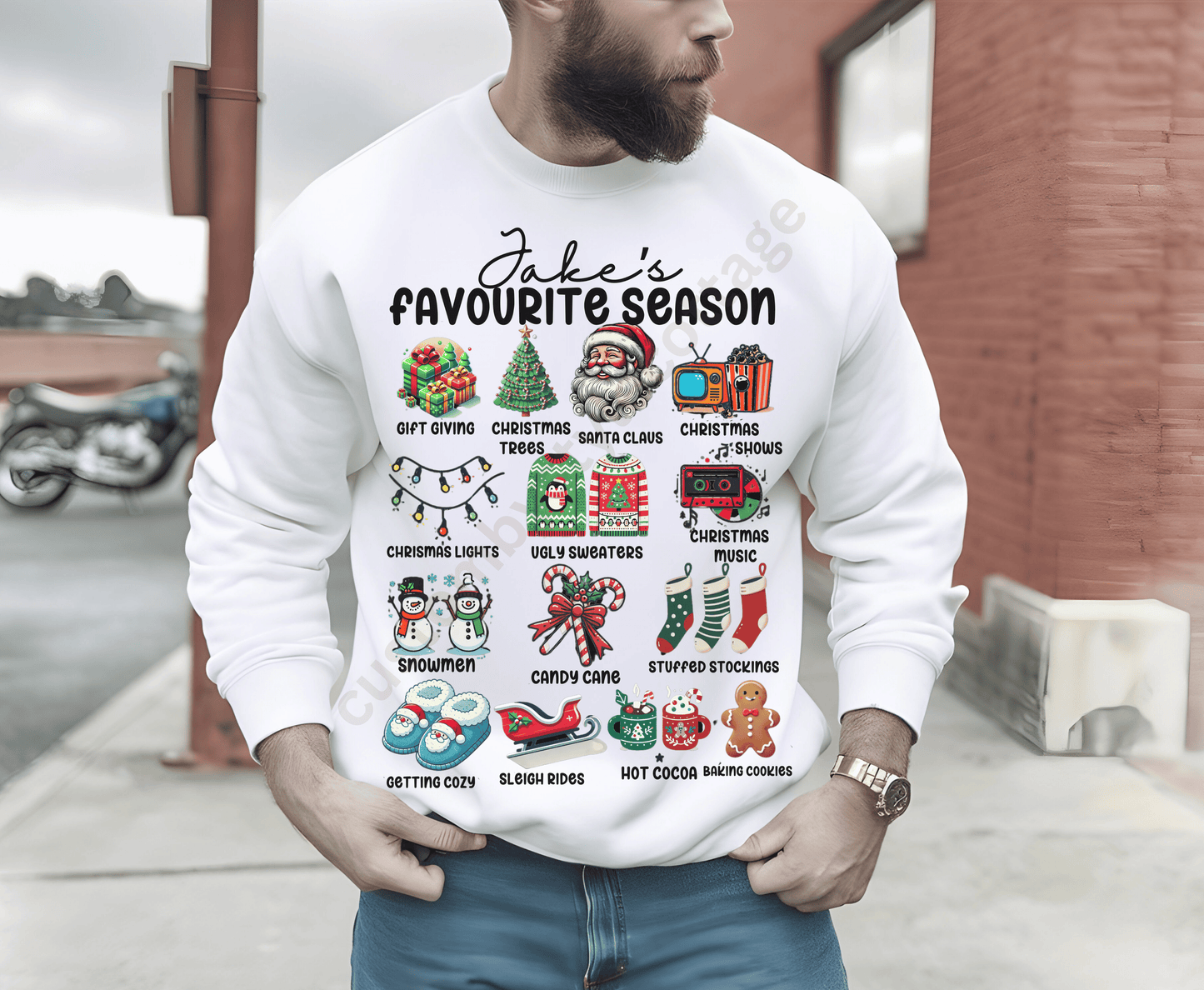 Personalized Christmas List Jumper for Men Women Festive Season gifts for Men Women Custom Family Matching Xmas T shirt Sweatshirt Hoodie Holiday Tops