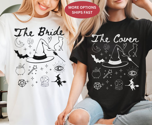 Custom Witchlorette Witchy Themed Halloween Hen Party Shirts