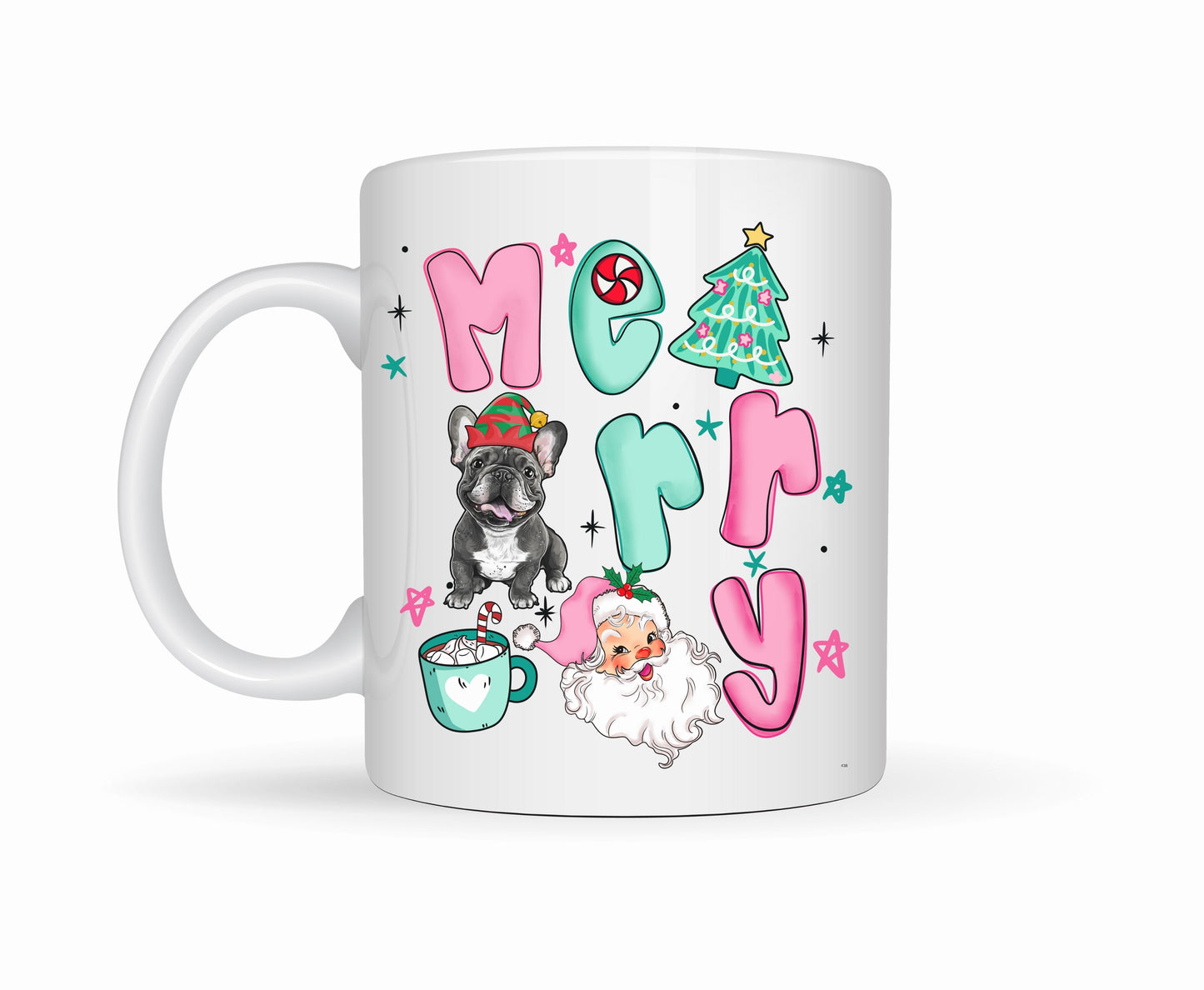 Retro Frenchie Dog Breed Christmas Tee Jumper -  French Bulldog Dog mom dad Xmas Unisex Shirts