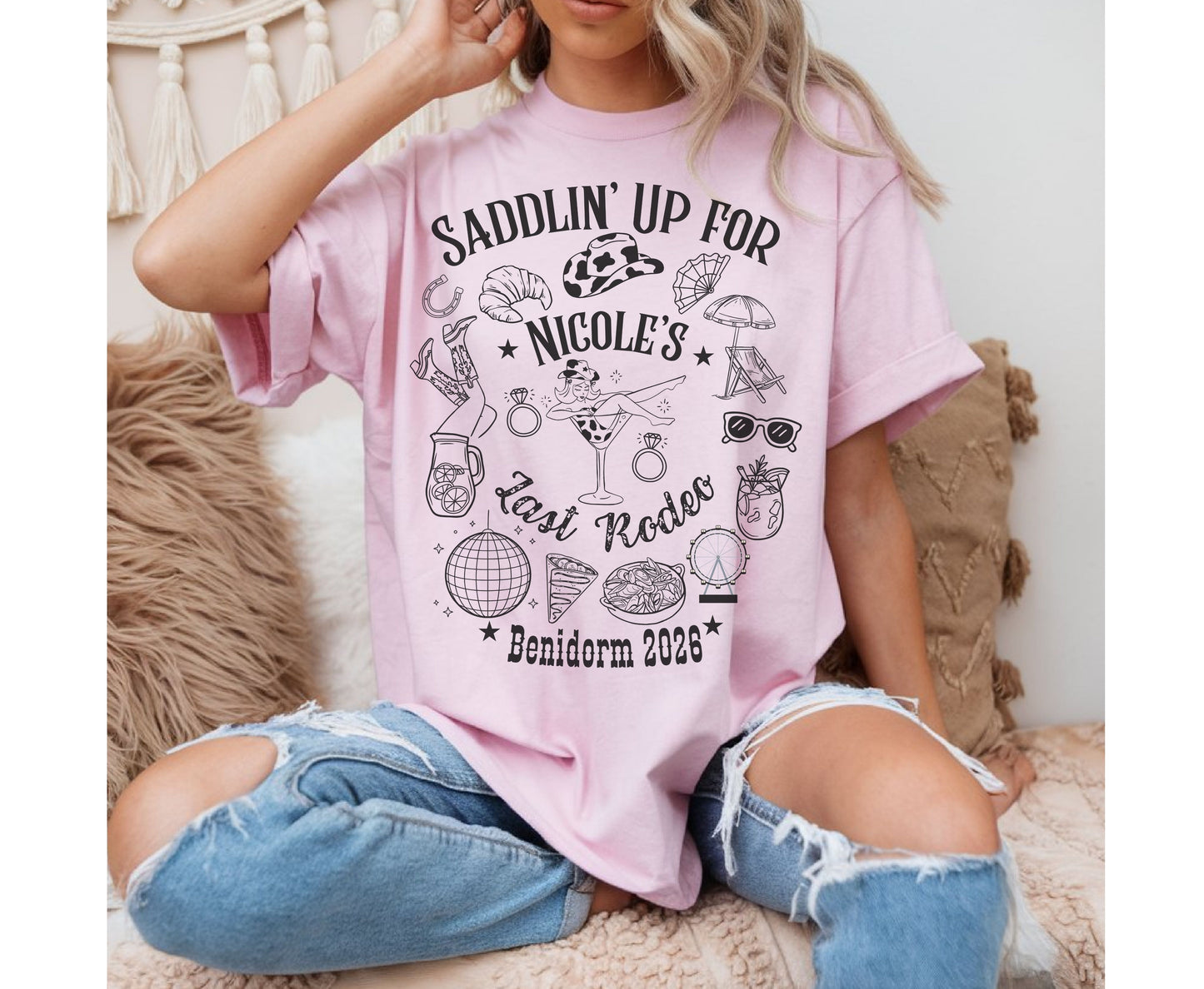 Hen Do Western Junggesellinnenabschied Shirt - Last Rodeo Cowgirl Brautpullover