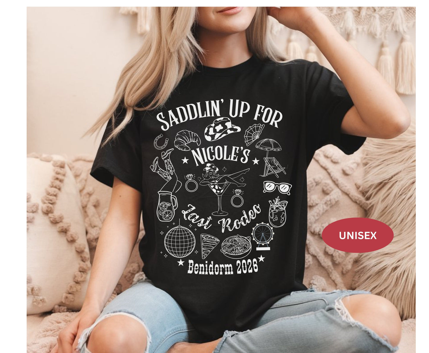 Hen Do Western Junggesellinnenabschied Shirt - Last Rodeo Cowgirl Brautpullover