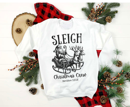 Personalized Christmas Family Shirts - Unisex - Sleigh Christmas Sweatshirt Tshirt