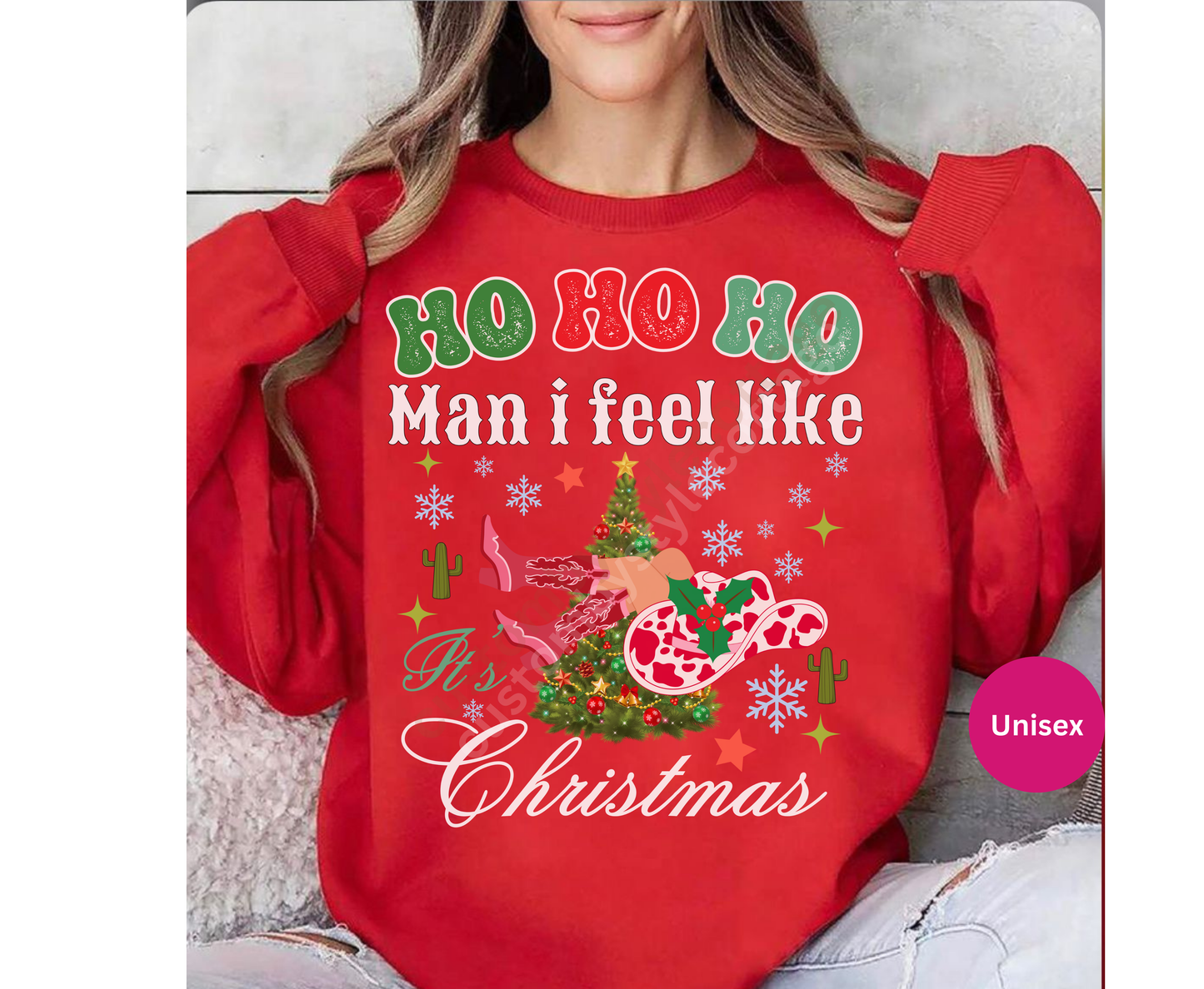 Western Cowgirl Christmas sweatshirt for men women