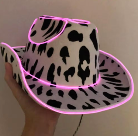 Pink Light up Cowgirl Nashville Hat