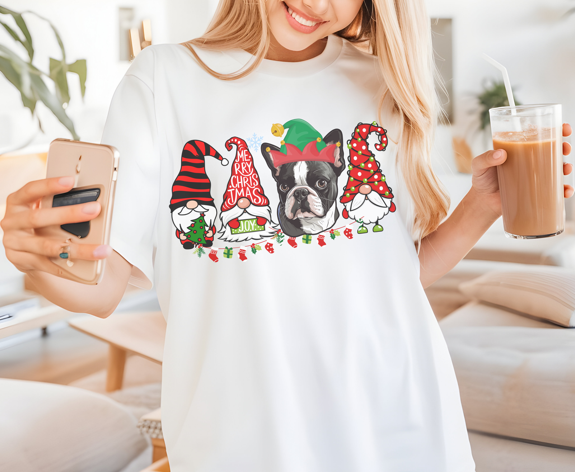 Colorful christmas top for dog owner, dog lover dog mom dog dad shirts gifts for xmas winter crewneck for men for women