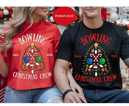 Personalized Bowling Christmas Family Shirts - Unisex - Bowling Christmas Sweatshirt Tshirt