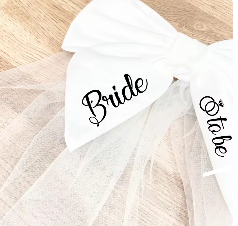 Bride to Be Veil with Bow for Bachelorette Hen Party