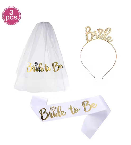 Bride to Be Set Sash Veil Heart Shaped Sunglasses Bridesmaid Gifts Hen Party Bridal Shower Bachelorette Wedding Decors Supplies