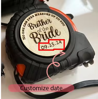 Custom Measurement tape for Father, Brother of the Bride and Groom