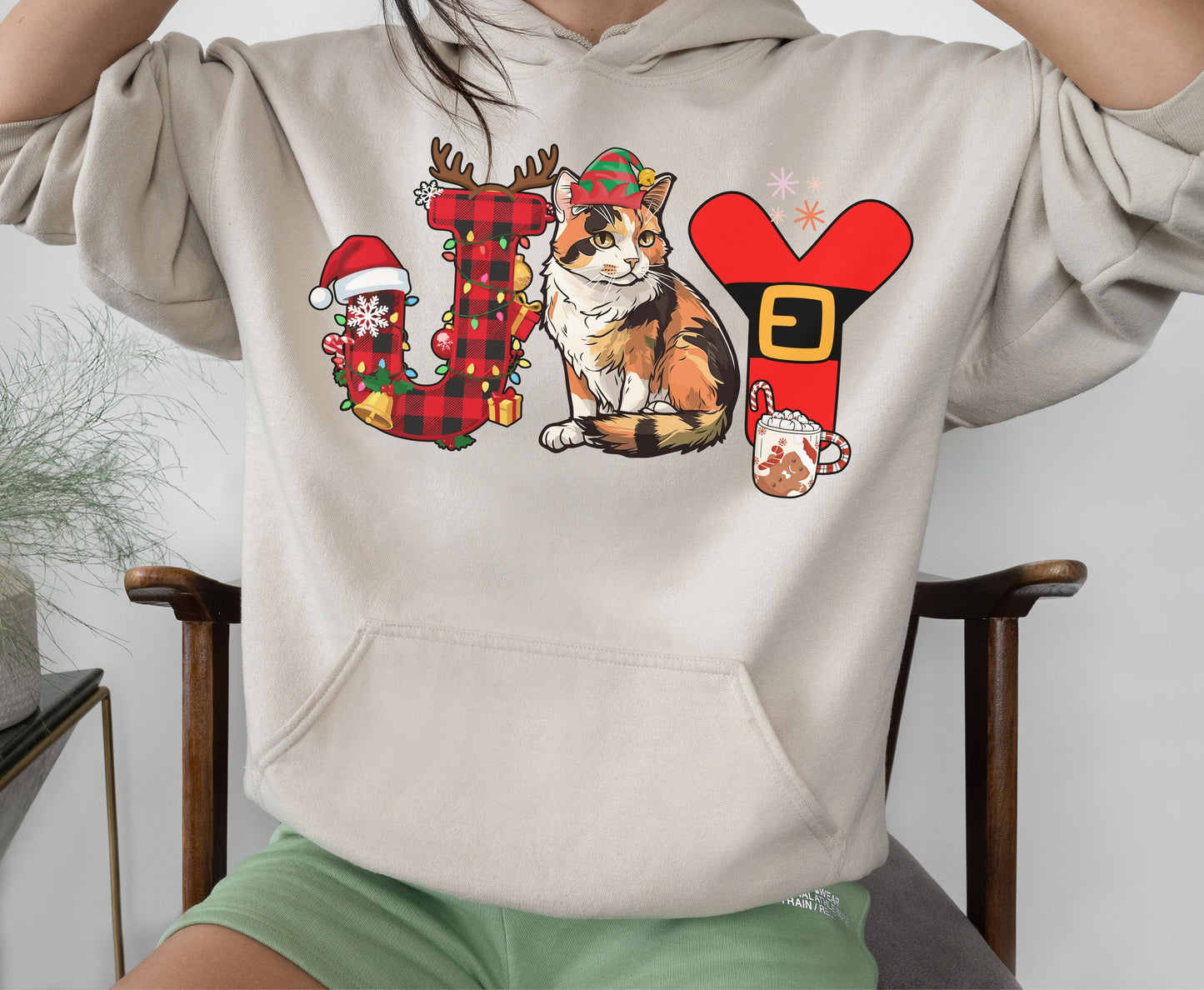 Calico Cat Breed Christmas Tee Jumper - Calico Cat mom dad Xmas Unisex Shirt