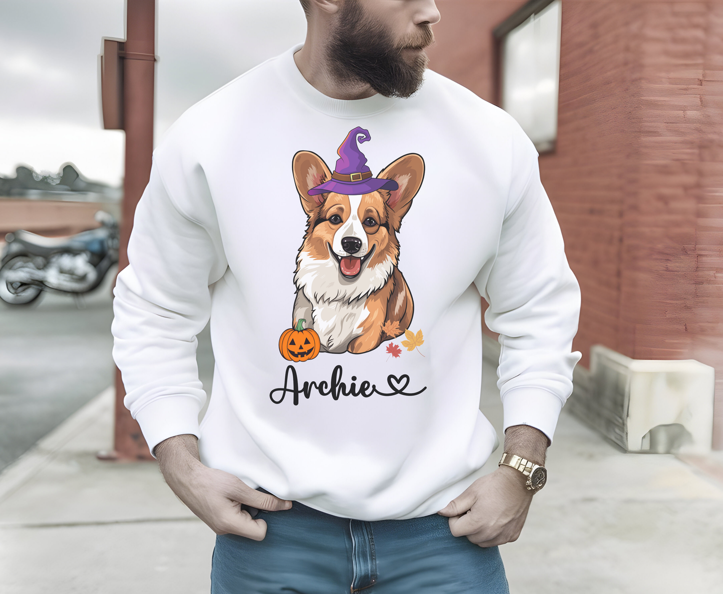 Custom Spooky Corgi Halloween Tee Shirt Personalized Corgi Dog Lover Sweatshirt