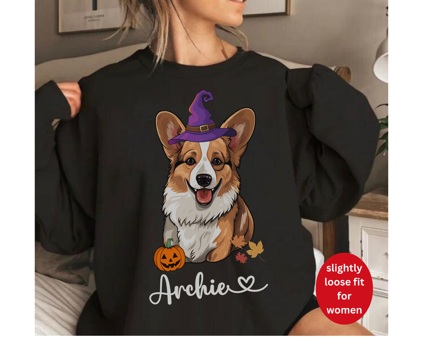 Custom Spooky Corgi Halloween Tee Shirt Personalized Corgi Dog Lover Sweatshirt