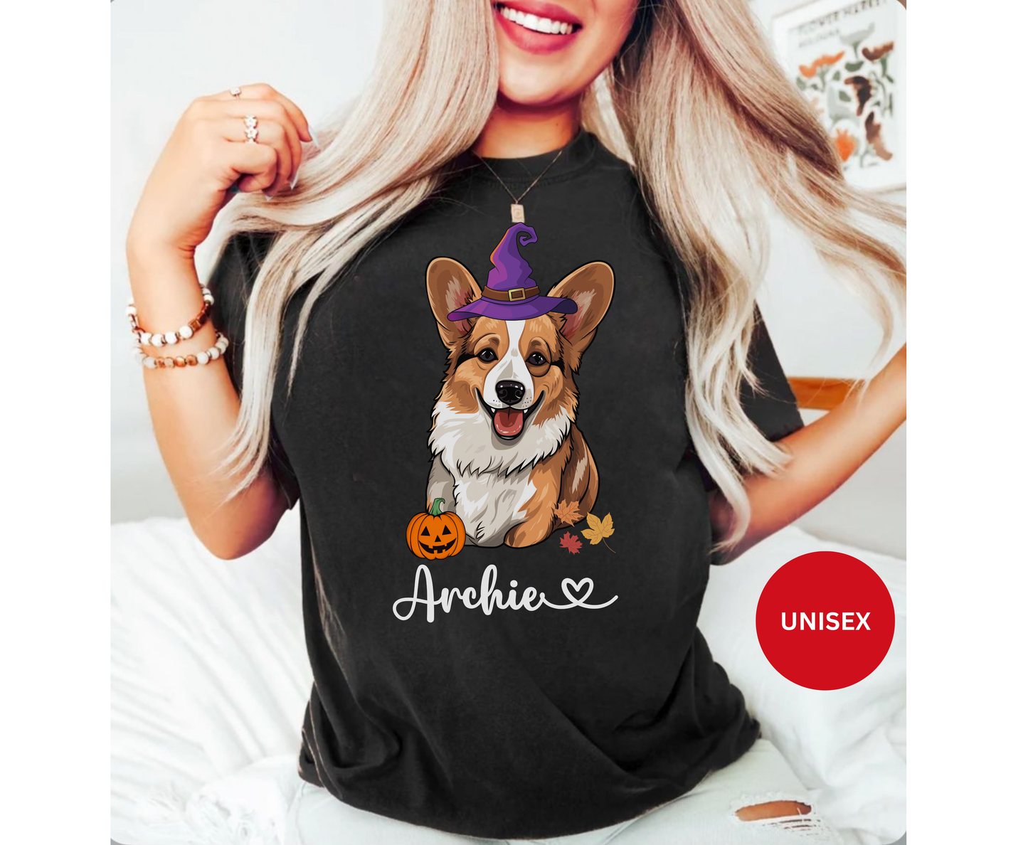 Custom Spooky Corgi Halloween Tee Shirt Personalized Corgi Dog Lover Sweatshirt