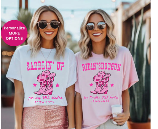 Hen Do Western Junggesellinnenabschied Shirt - Last Rodeo Cowgirl Brautpullover