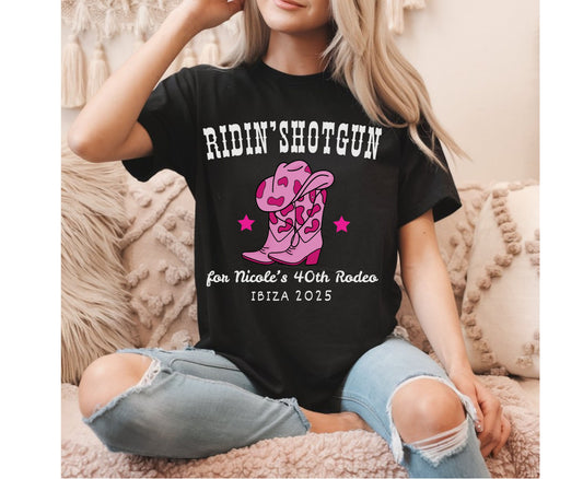 Hen Do Western Junggesellinnenabschied Shirt - Last Rodeo Cowgirl Brautpullover