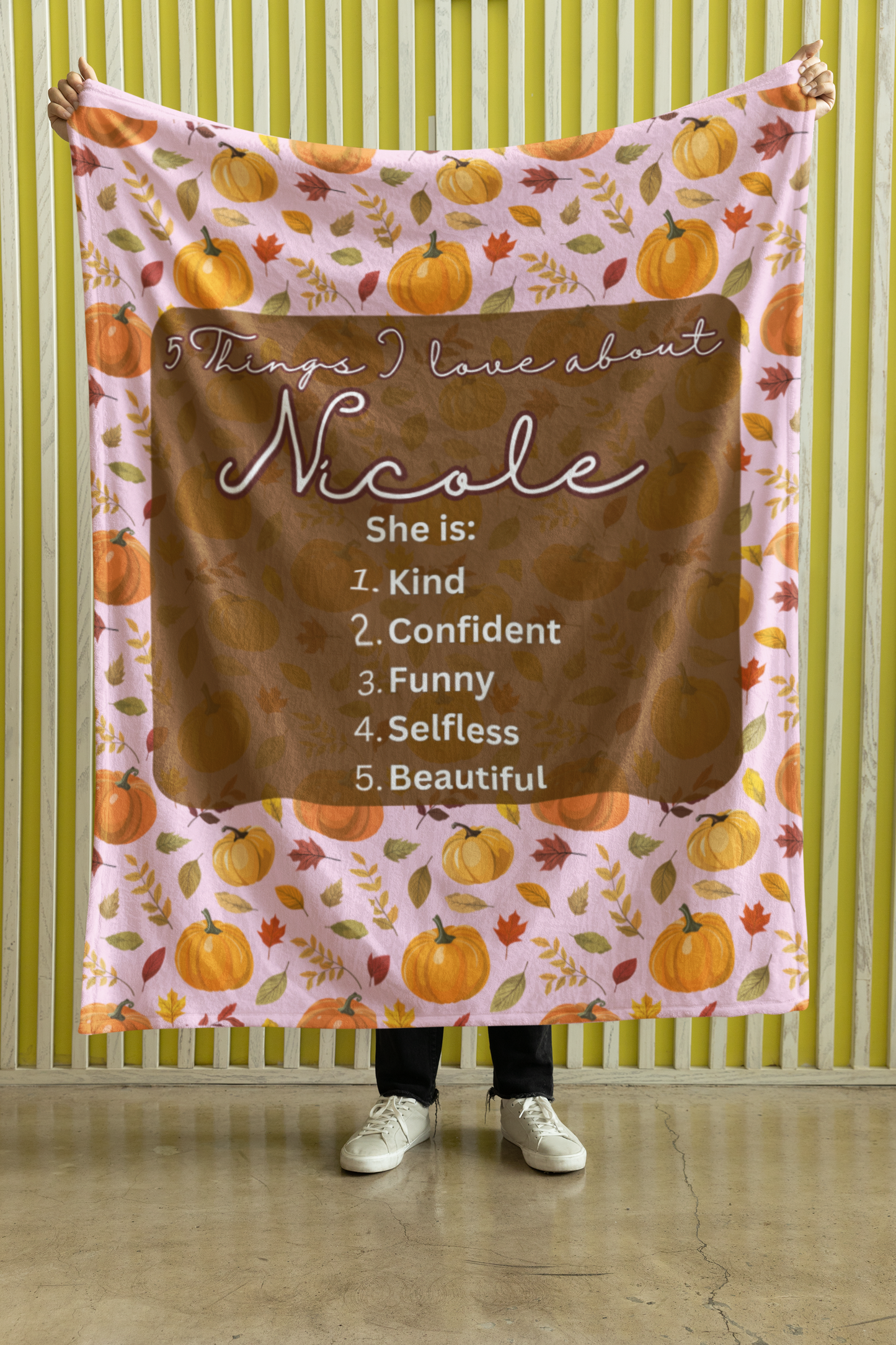 Custom Halloween Gift Ideas for Kids and Adult | Personalized Fall Pumpkin Blankets- Create your list