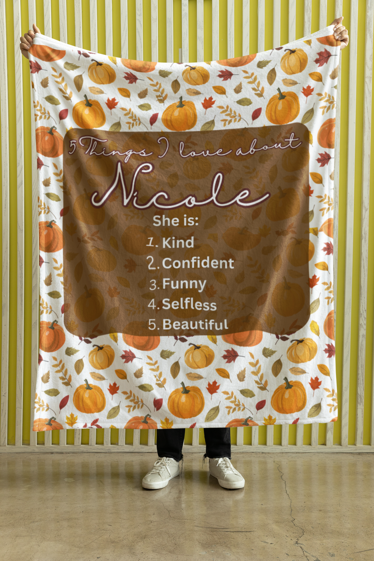 Custom Halloween Gift Ideas for Kids and Adult | Personalized Fall Pumpkin Blankets- Create your list