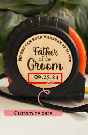 Custom Measurement tape for Father, Brother of the Bride and Groom