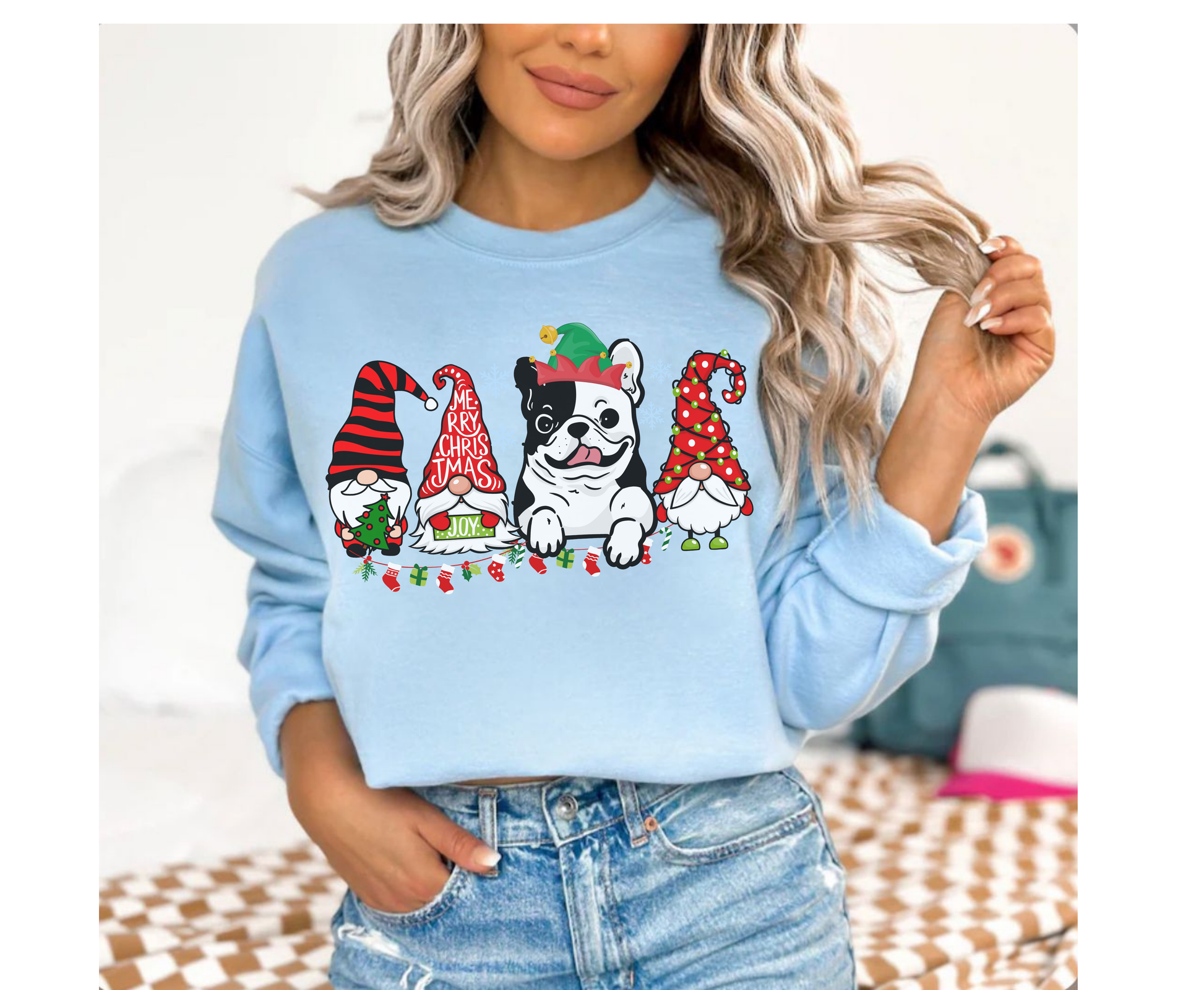 Colorful christmas top for dog owner, dog lover dog mom dog dad shirts gifts for xmas winter crewneck for men for women