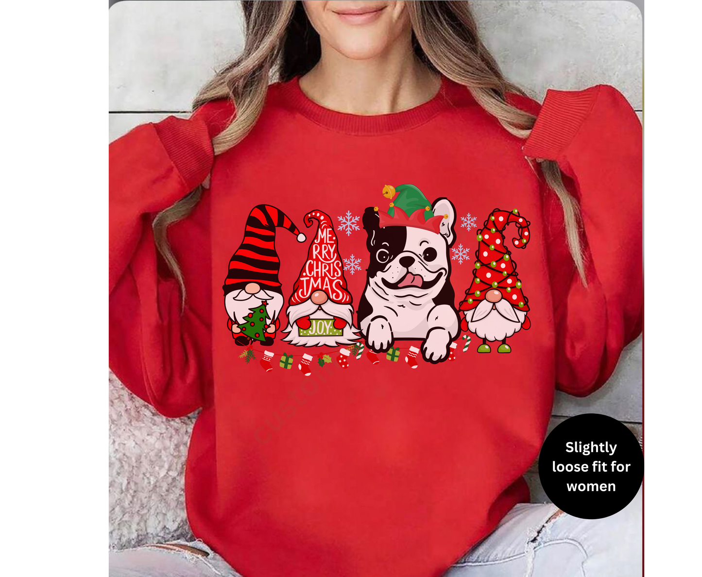 Colorful christmas top for dog owner, dog lover dog mom dog dad shirts gifts for xmas winter crewneck for men for women