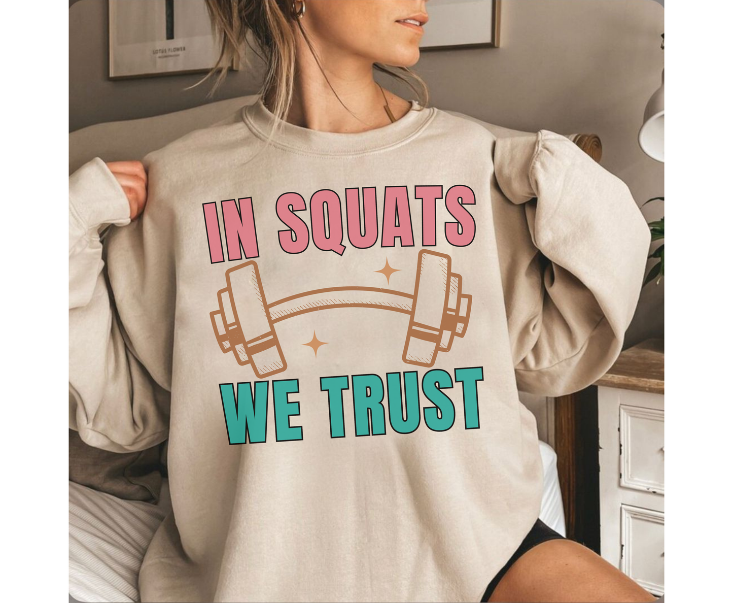 Funny gym Shirt In Squats we trust | Workout Pump Cover for Men Women Gym Tshirt Hoodie