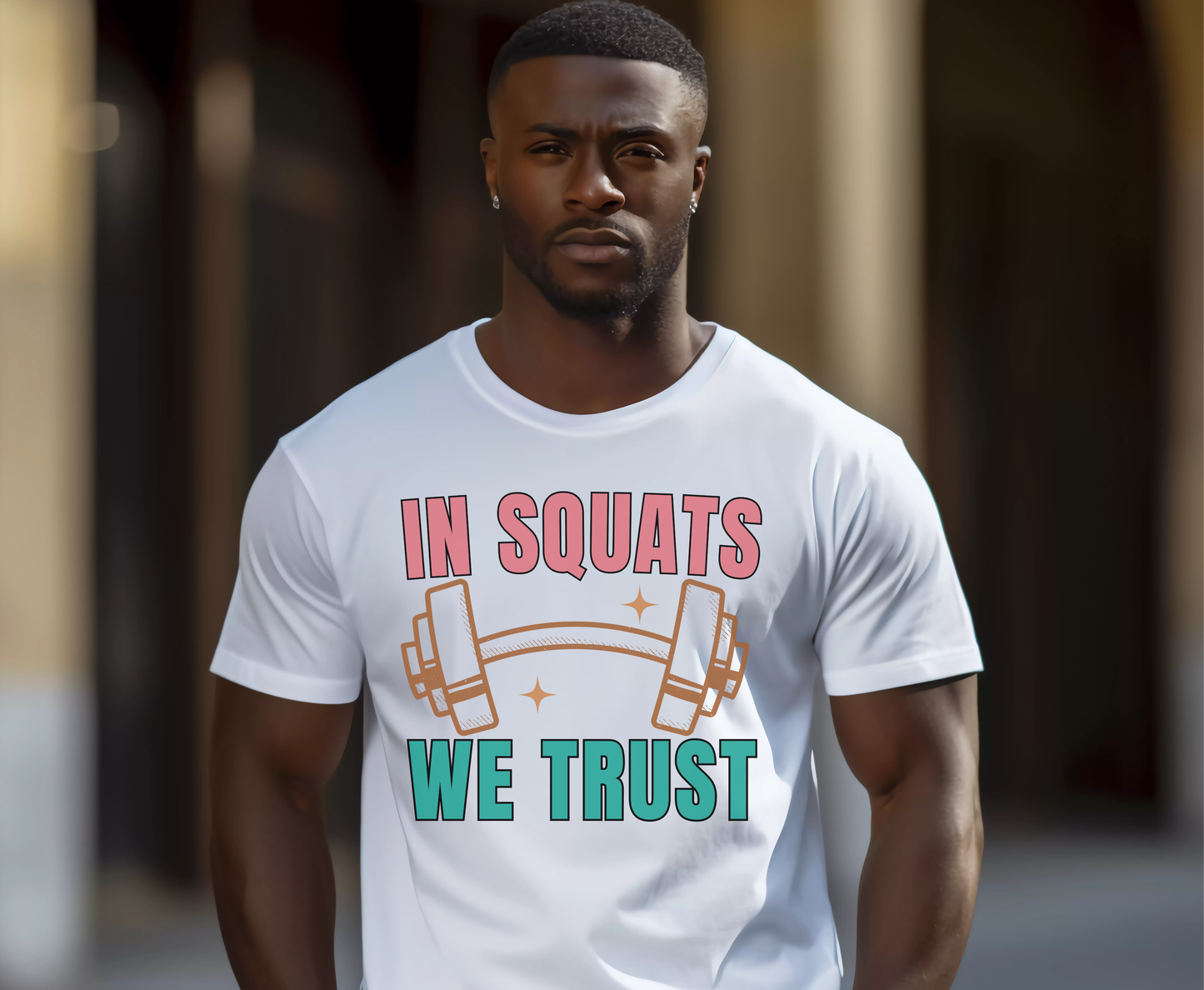 Funny gym Shirt In Squats we trust | Workout Pump Cover for Men Women Gym Tshirt Hoodie