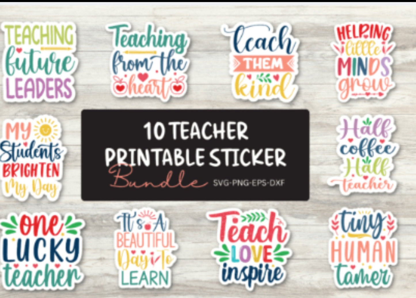 30 Digital Back to SCHOOL Sticker, Colourful  Digital Teacher Stickers, Digital School Stickers,  with 9 FREE Teacher Shirt Mockups for POD