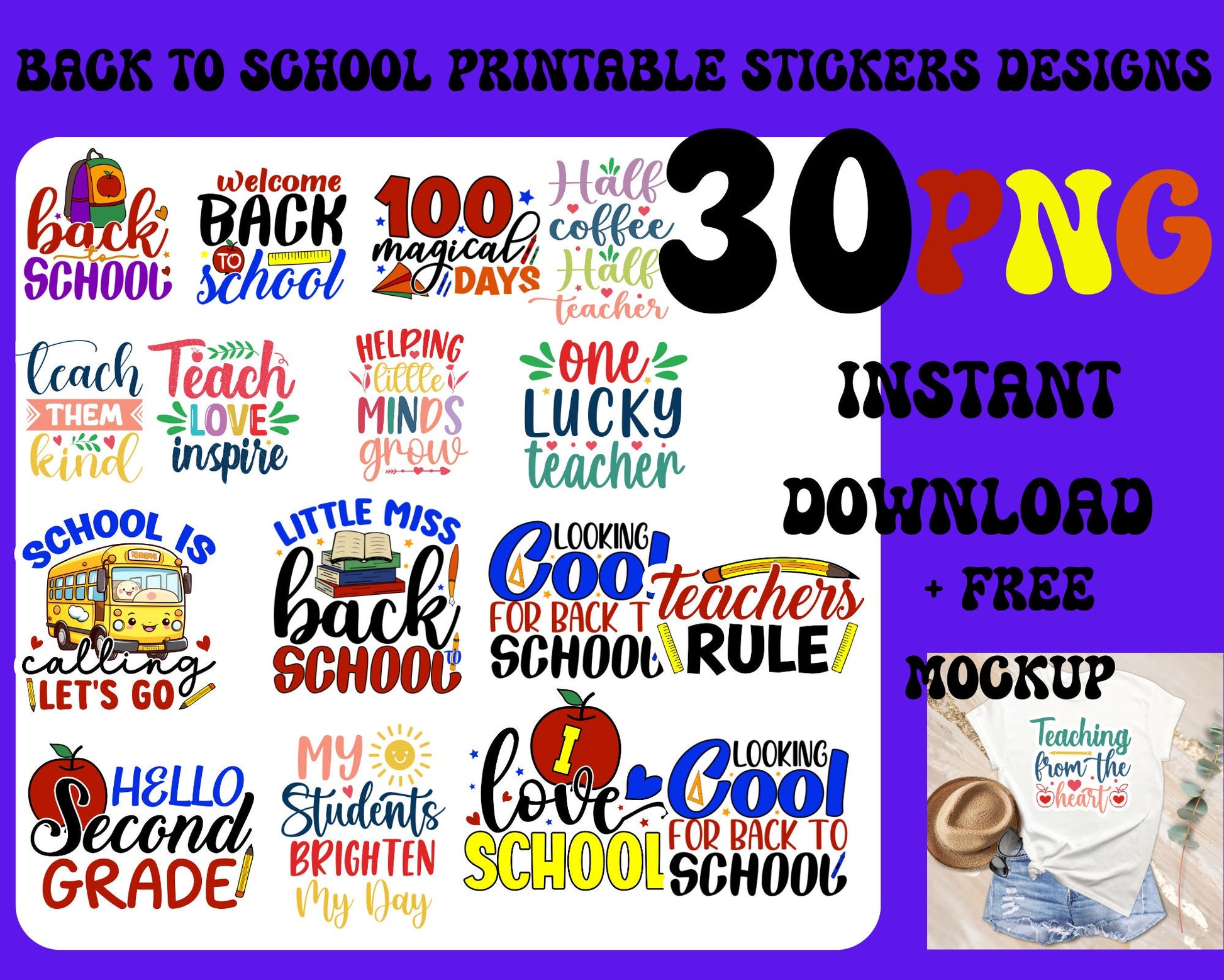 30 digital stickers