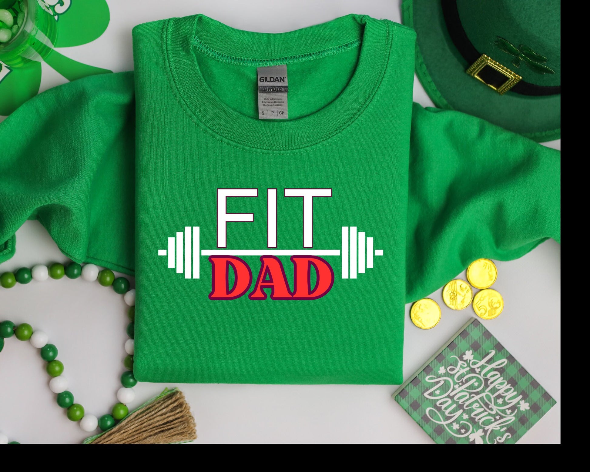 Fit Dad Strong Dad Fitness Squats Gym T-Shirt, Cute Fitness Shirt for Him, Funny Workout Sweatshirt, Weightlifting Women, Dad Fitness Shirt