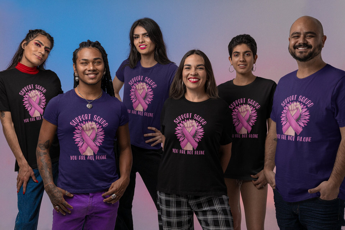 Breast Cancer Support Squad T Shirt, Cancer Awareness T-shirt Custom Team Cancer Tshirt Cancer Support Family Shirt Awareness Gift Shirts